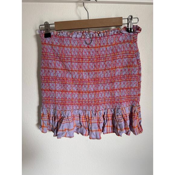 Urban Outfitters Embroidered Rosemary Smocked Mini Skirt Size‎ Small - Picture 3 of 10